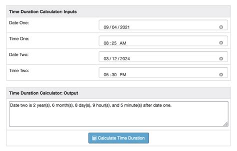 time duration calculator|Time Duration Calculator: Time between two dates/times.
